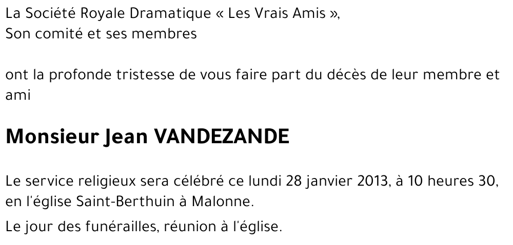 Jean VANDEZANDE