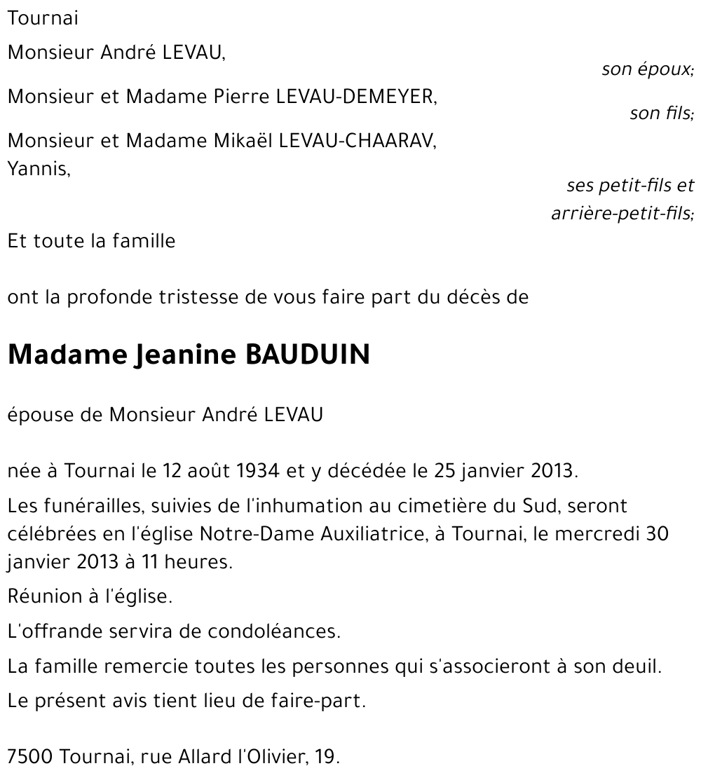 Jeanine BAUDUIN