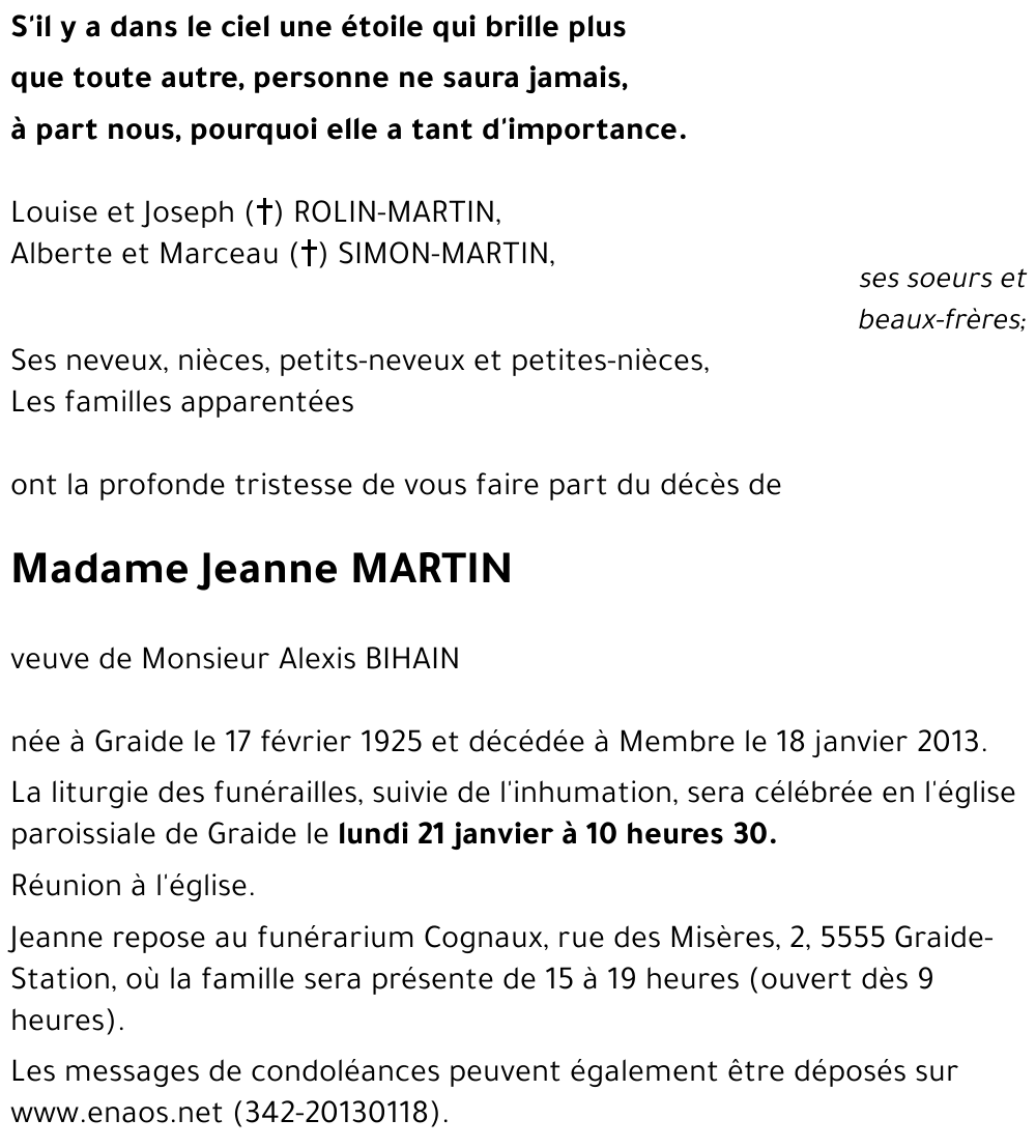 Jeanne MARTIN