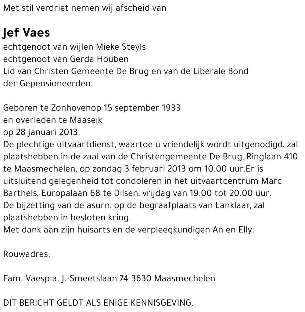 Jef Vaes