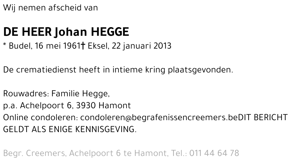 Johan Hegge