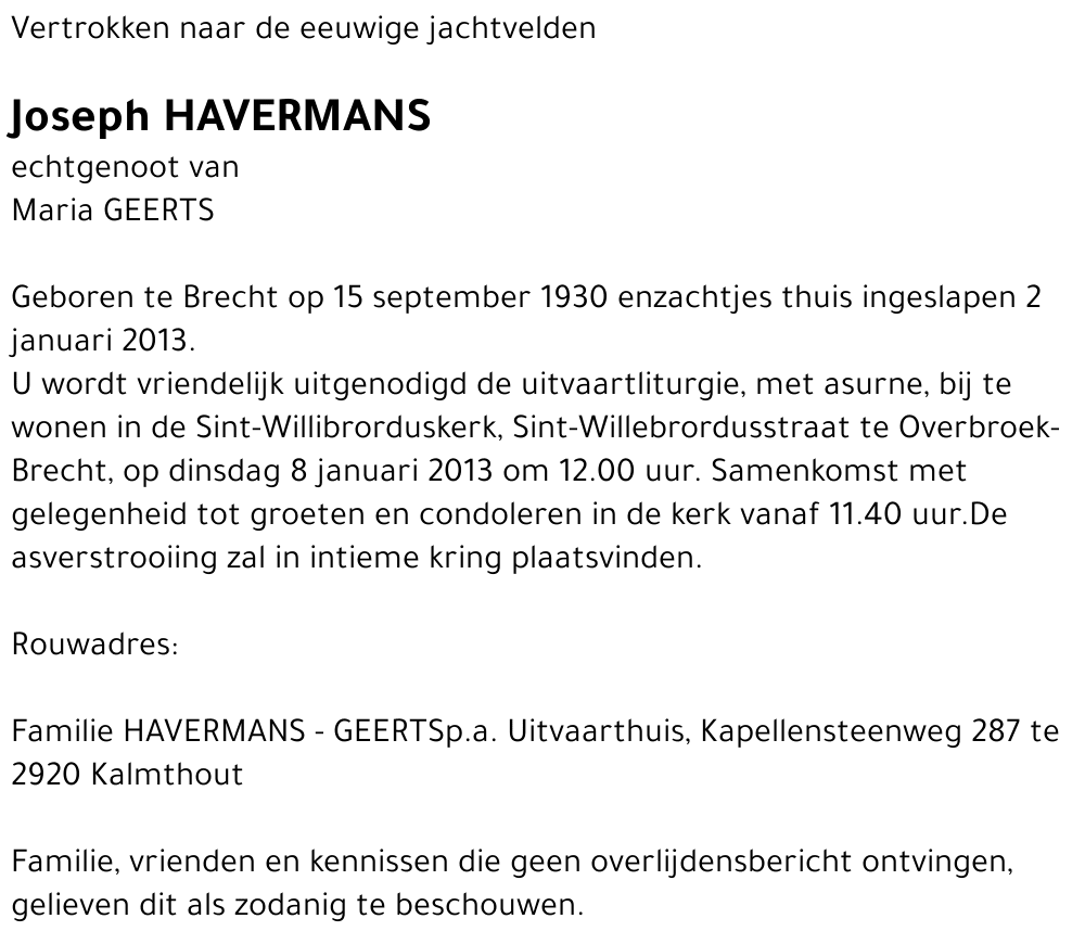 Joseph HAVERMANS