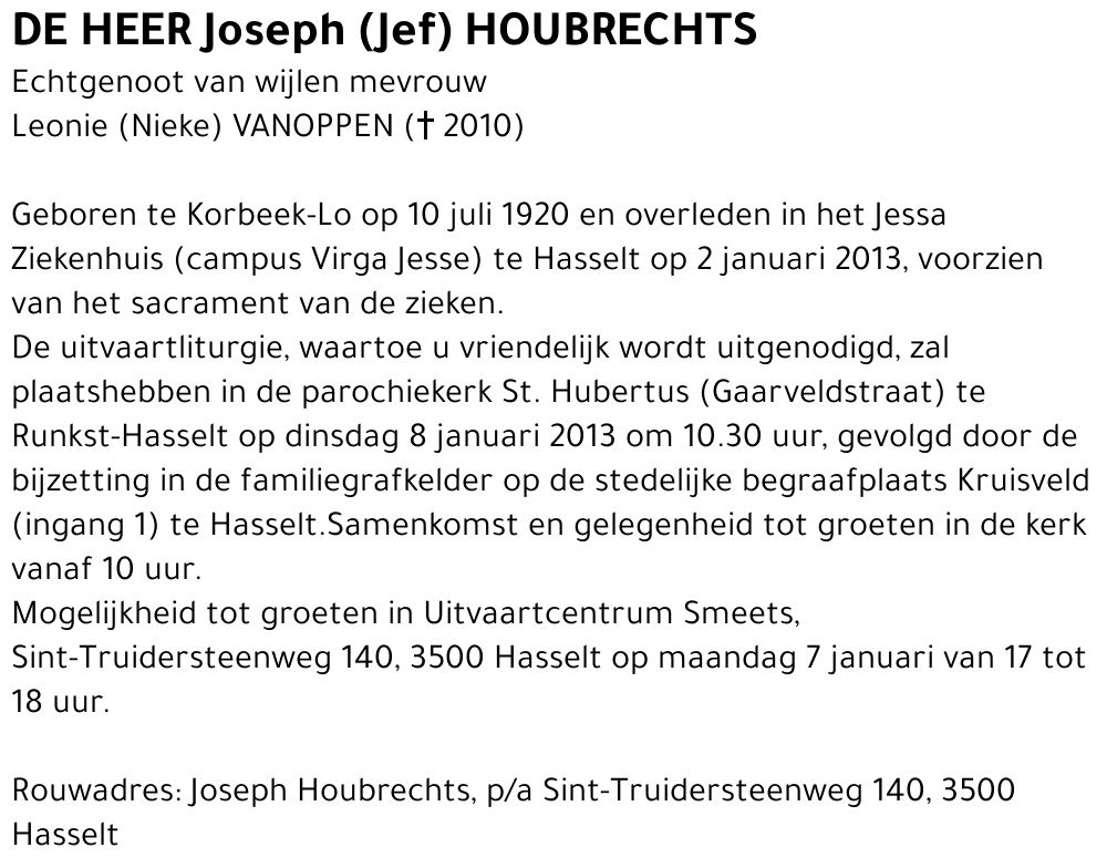 Joseph (Jef) Houbrechts