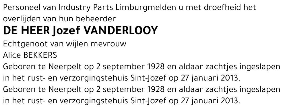 Jozef Vanderlooy