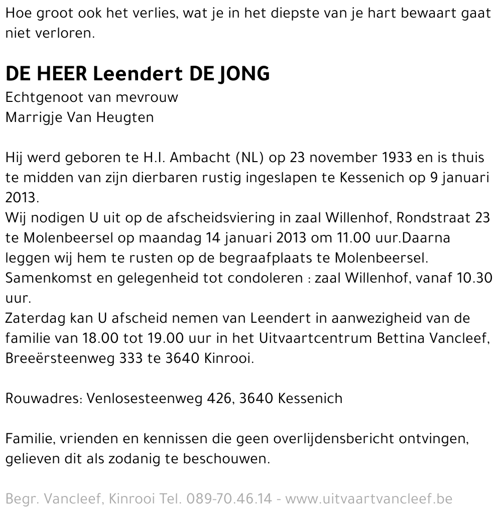 Leendert de Jong