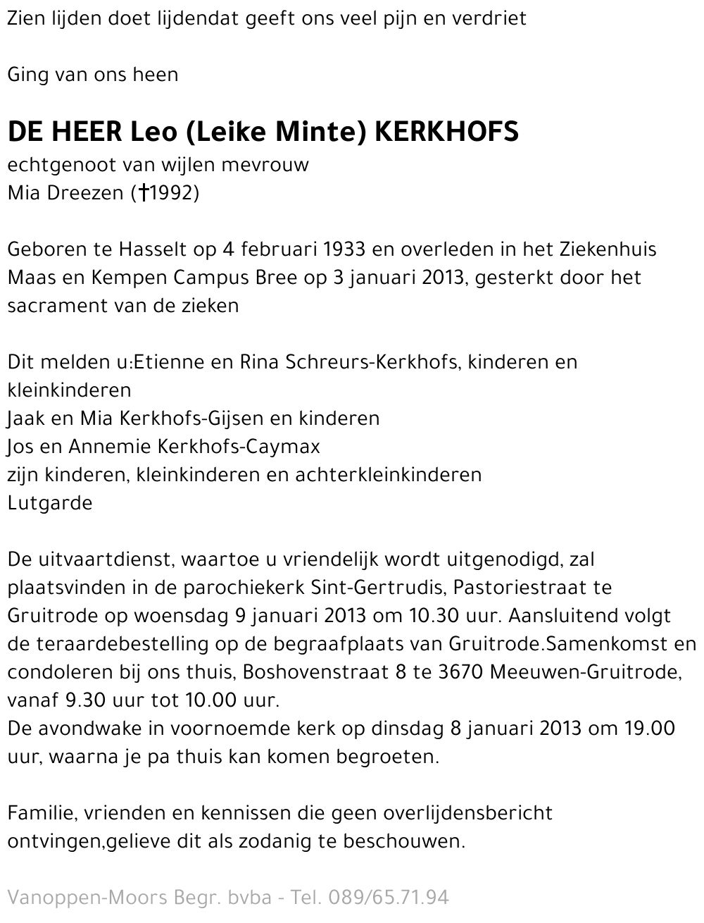 Leo Kerkhofs