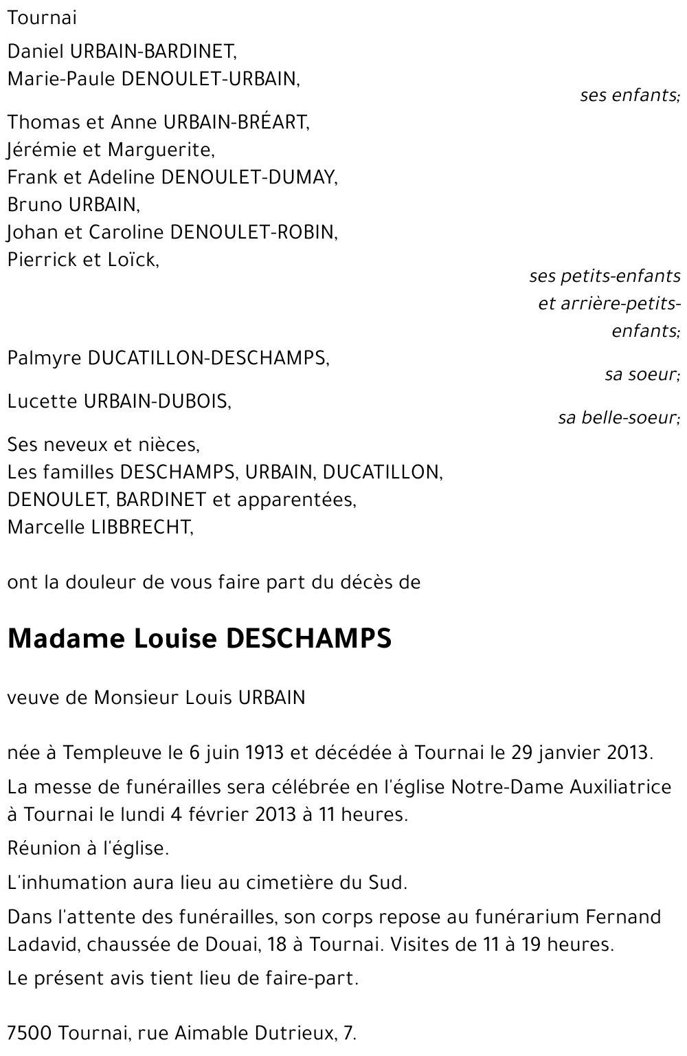 Louise DESCHAMPS