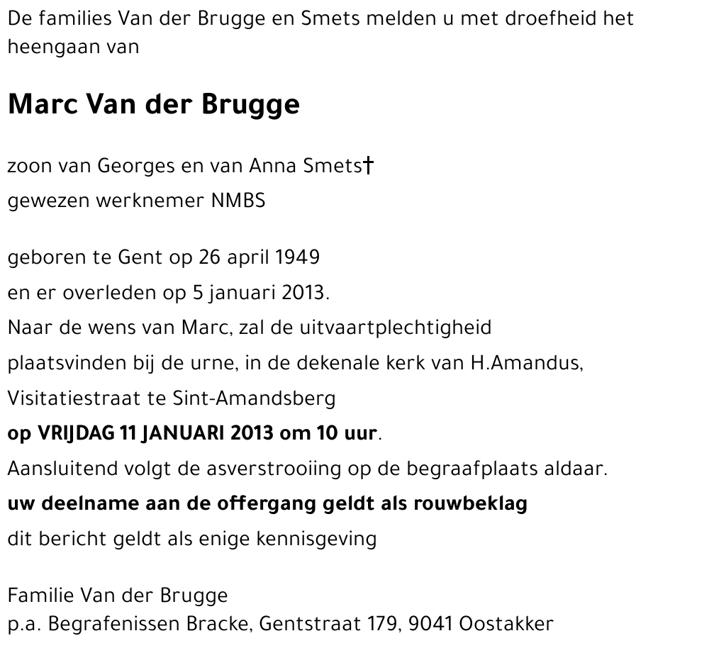 Marc Van der Brugge