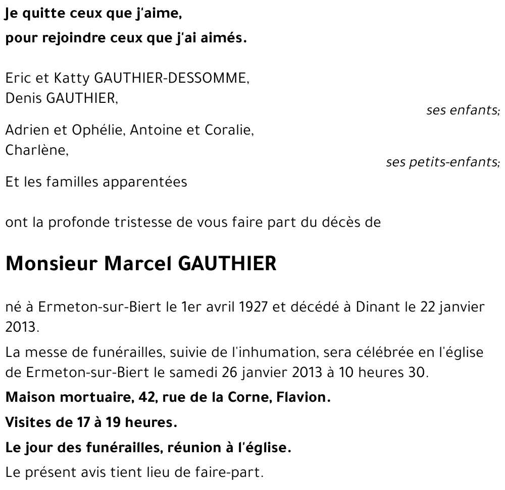 Marcel GAUTHIER