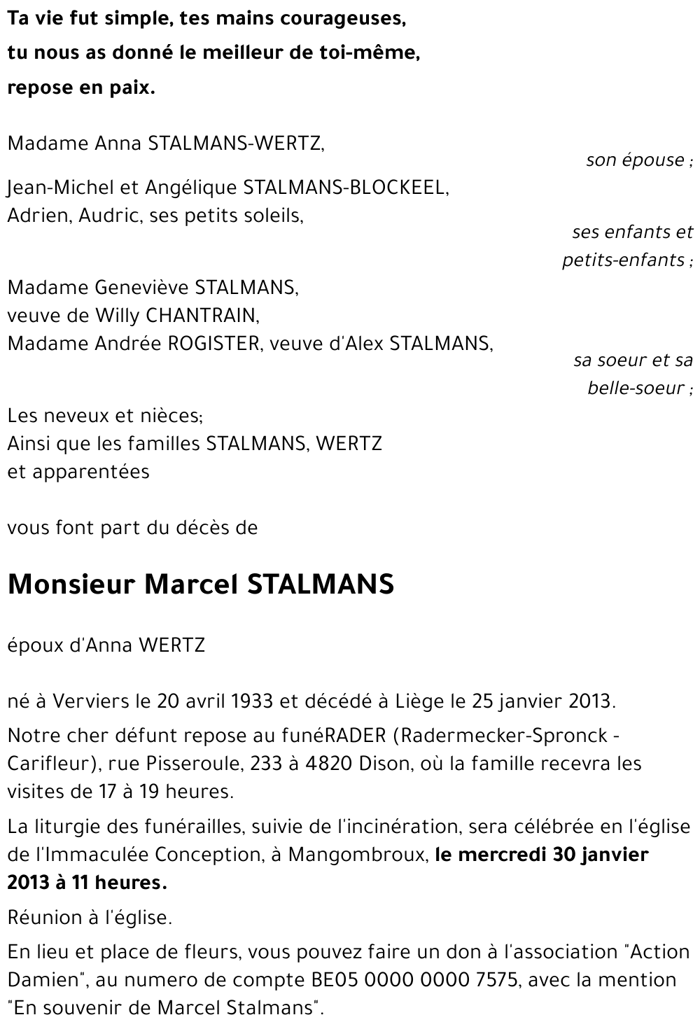 Marcel STALMANS