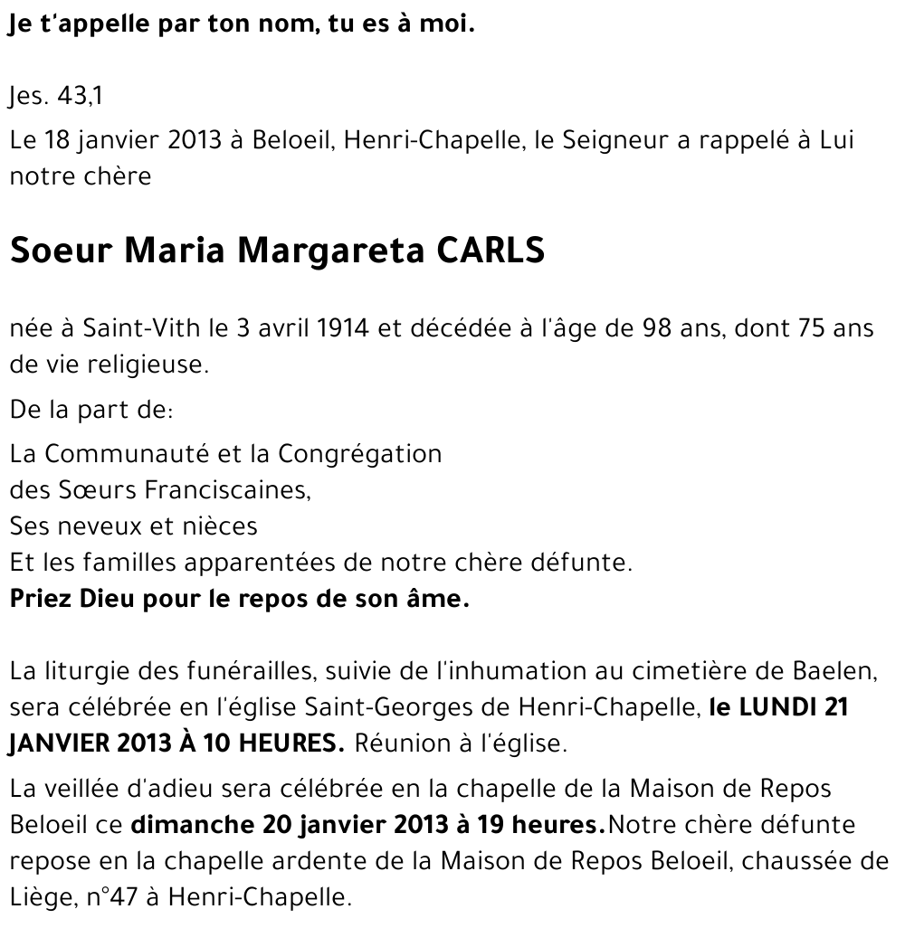 Maria Margareta Carls