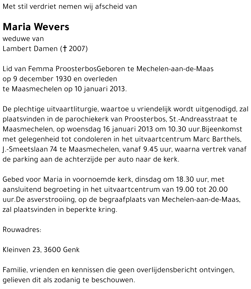 Maria Wevers