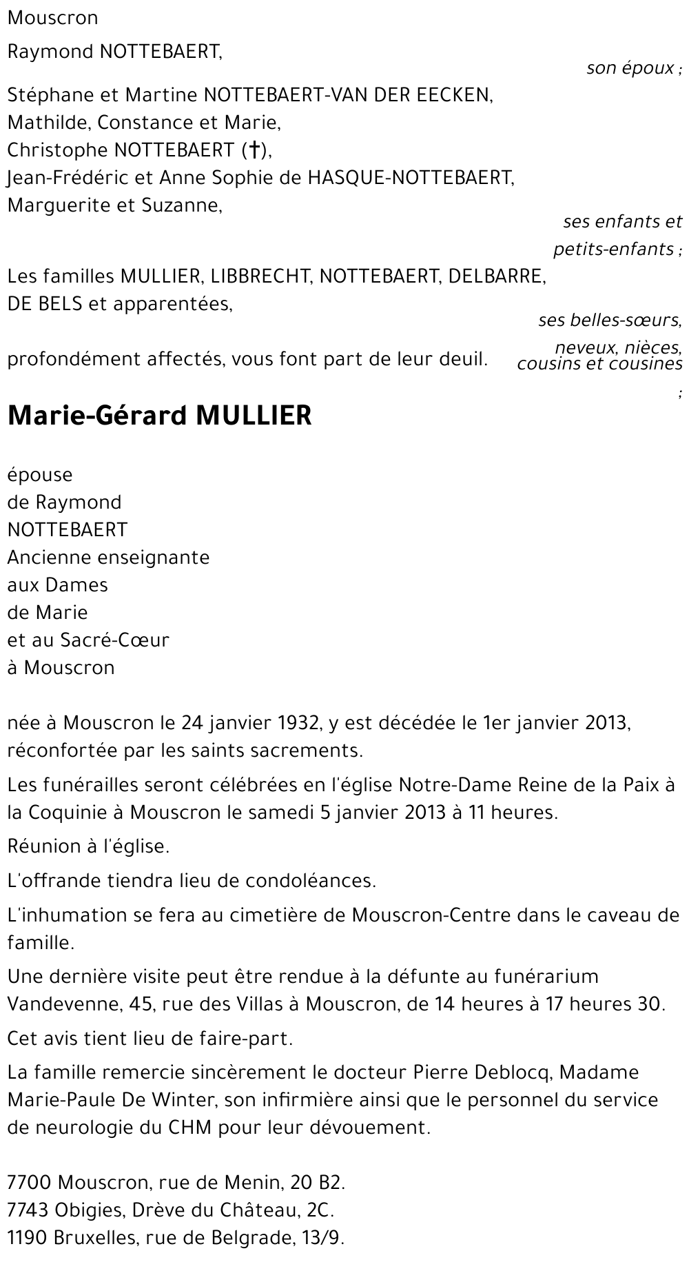 Marie-Gérard MULLIER