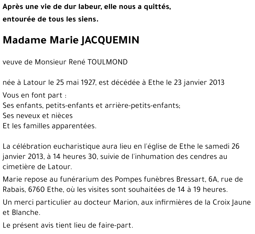 Marie JACQUEMIN