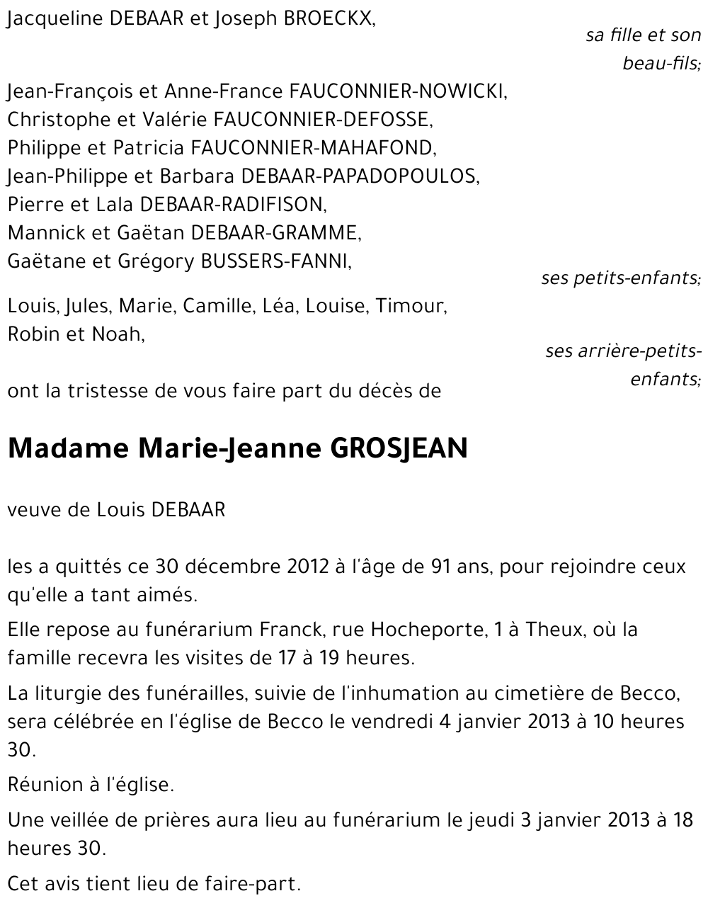 Marie-Jeanne GROSJEAN