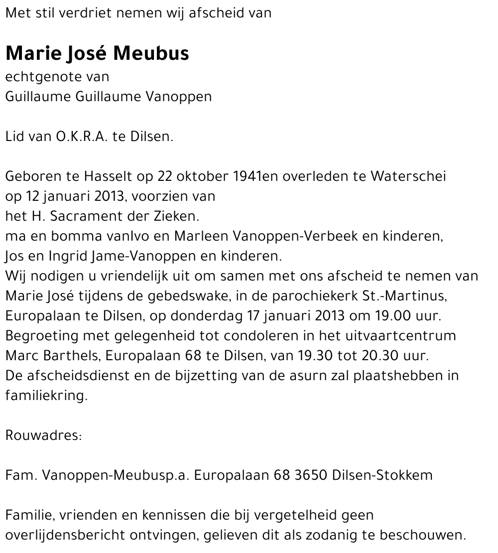 Marie José Meubus