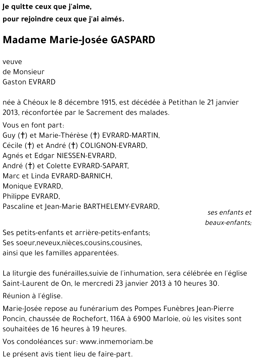 Marie-Josée GASPARD