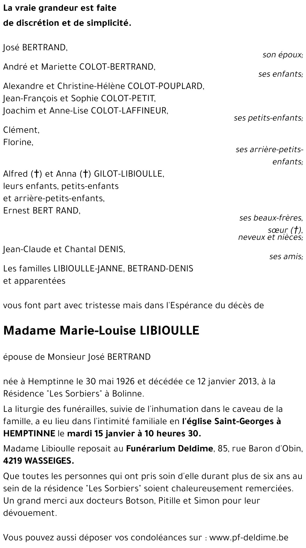 Marie-Louise LIBIOULLE