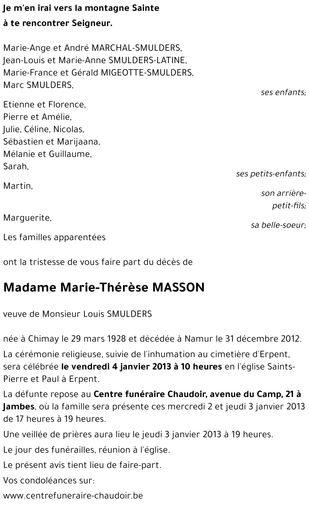 Marie-Thérèse MASSON