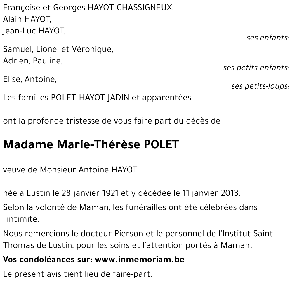 Marie-Thérèse POLET