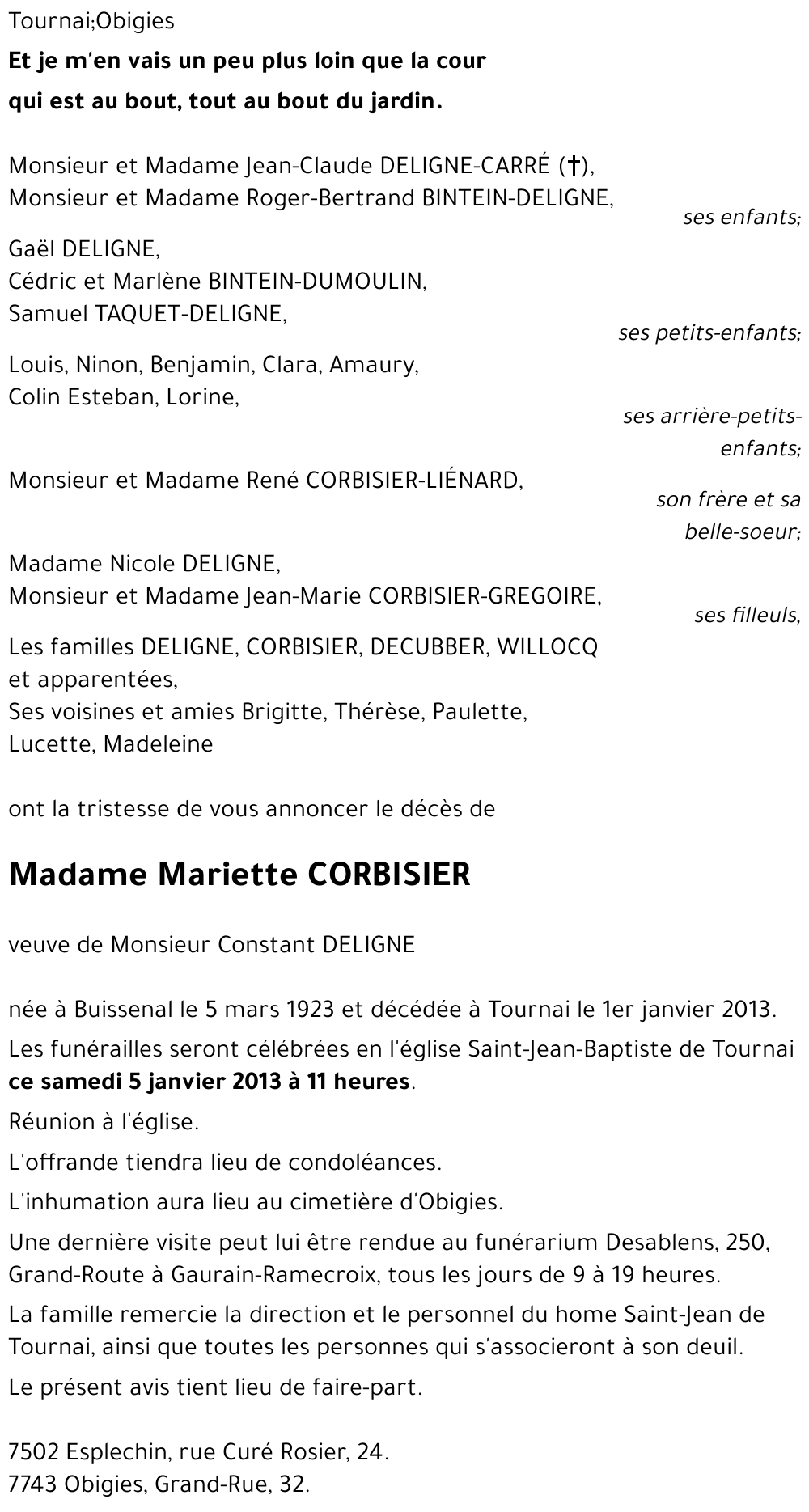 Mariette CORBISIER