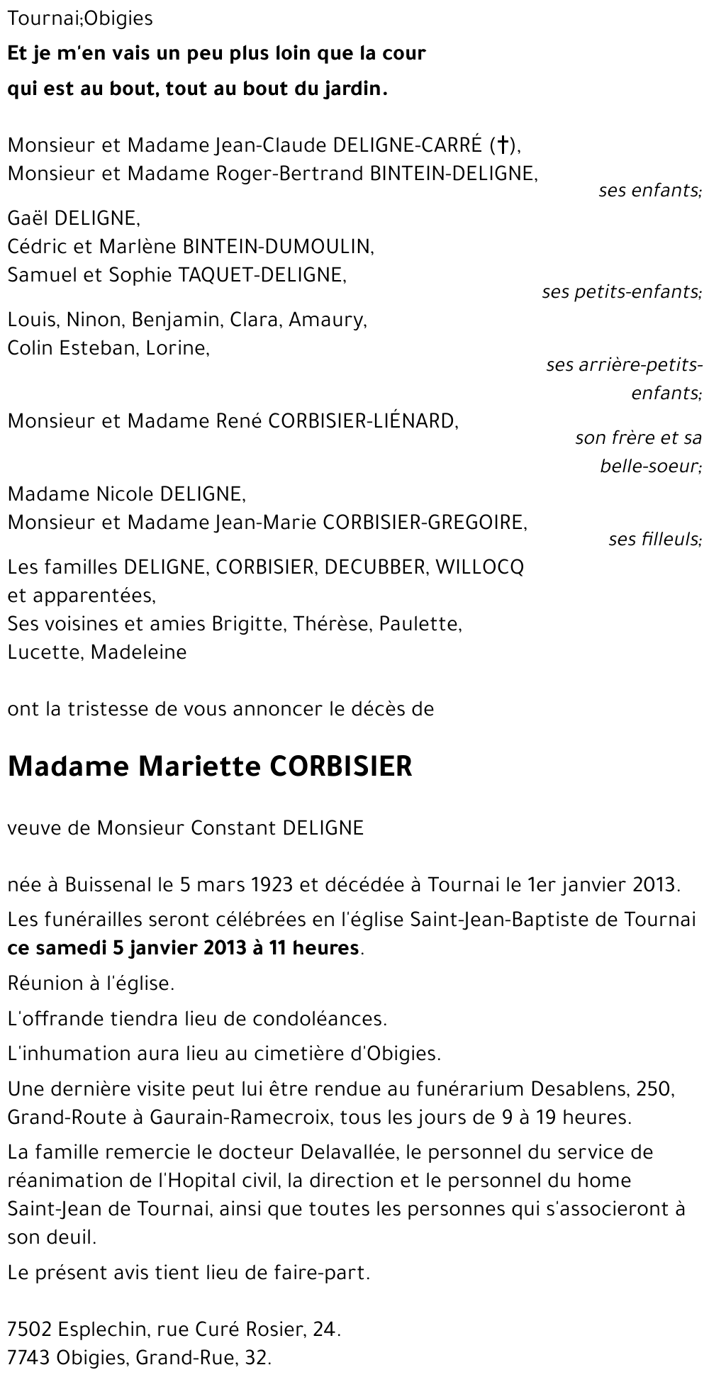 Mariette CORBISIER