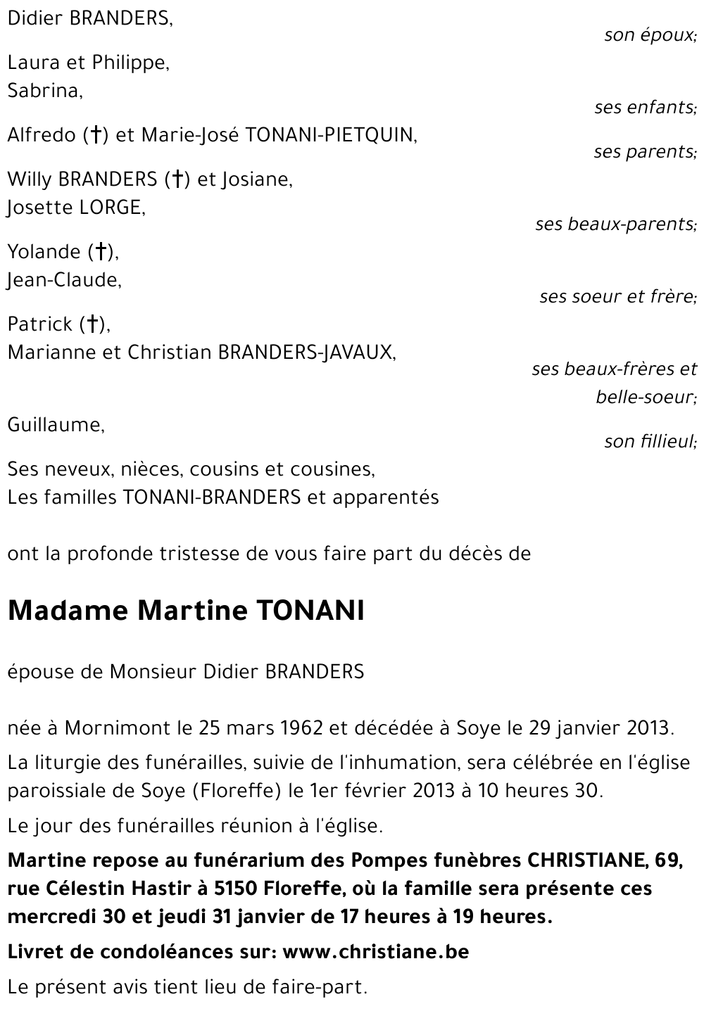 Martine TONANI
