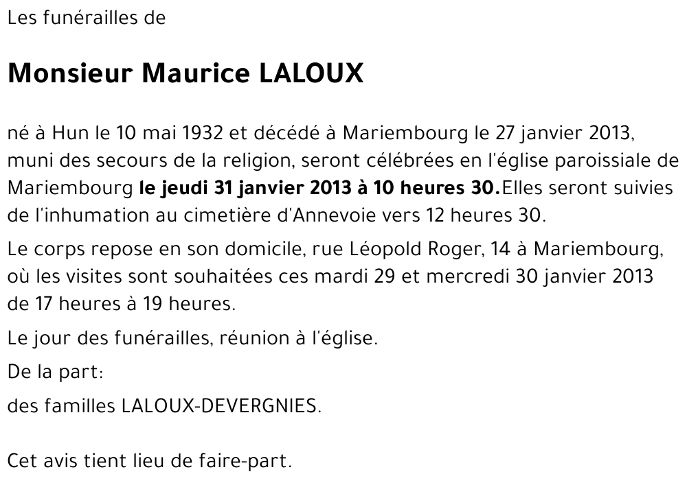 Maurice LALOUX