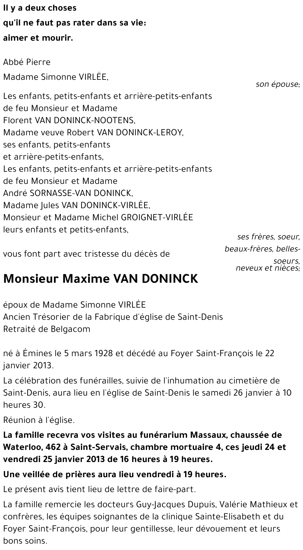 Maxime VAN DONINCK