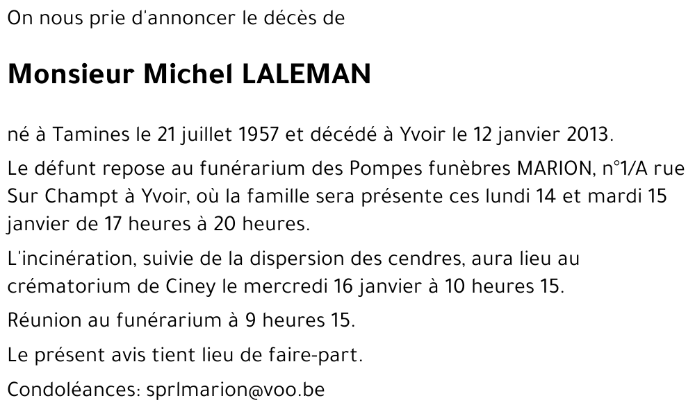 Michel LALEMAN