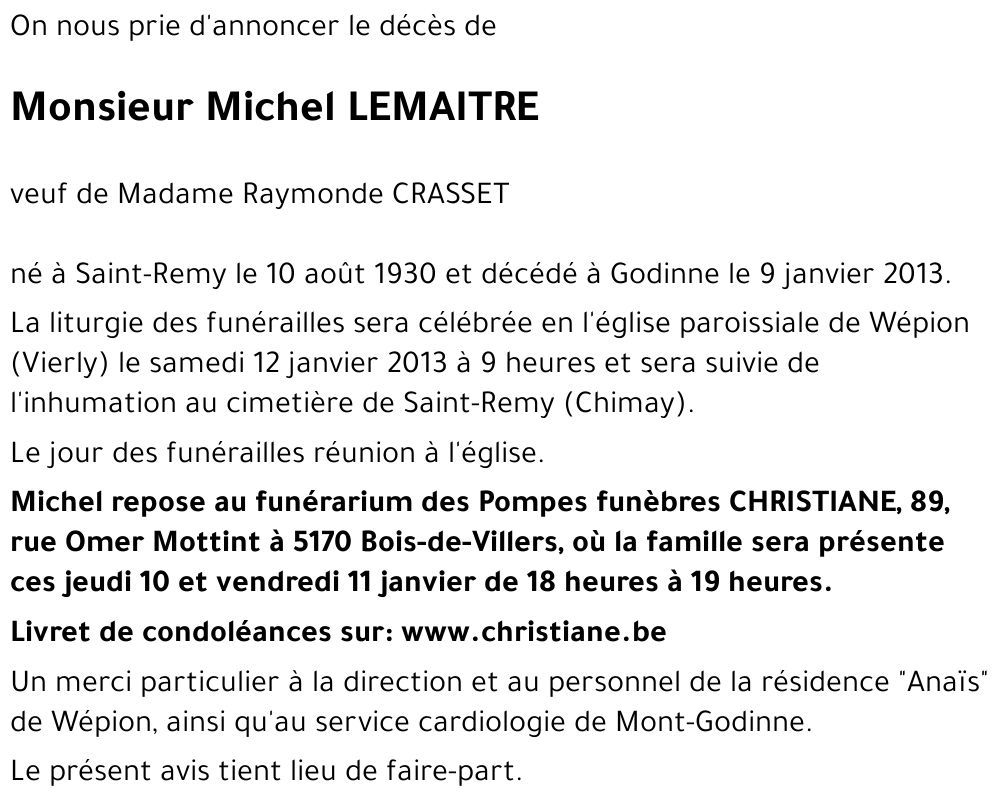 Michel LEMAITRE