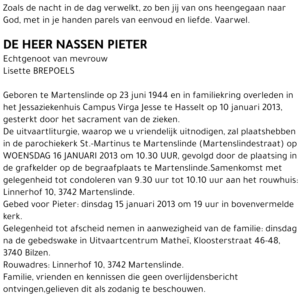 NASSEN Pieter