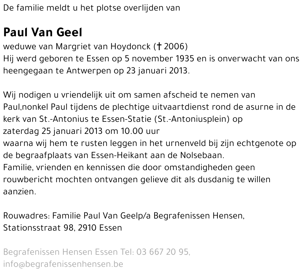 Paul Van Geel