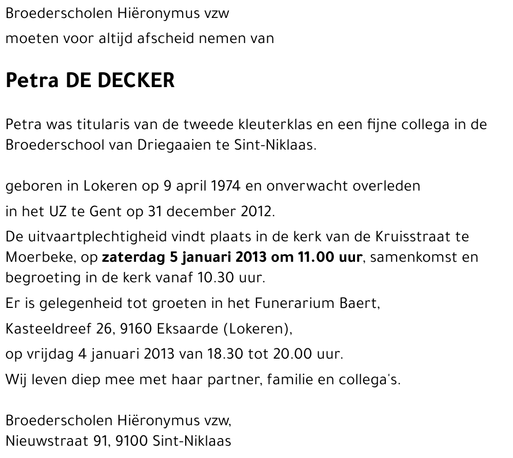 Petra DE DECKER
