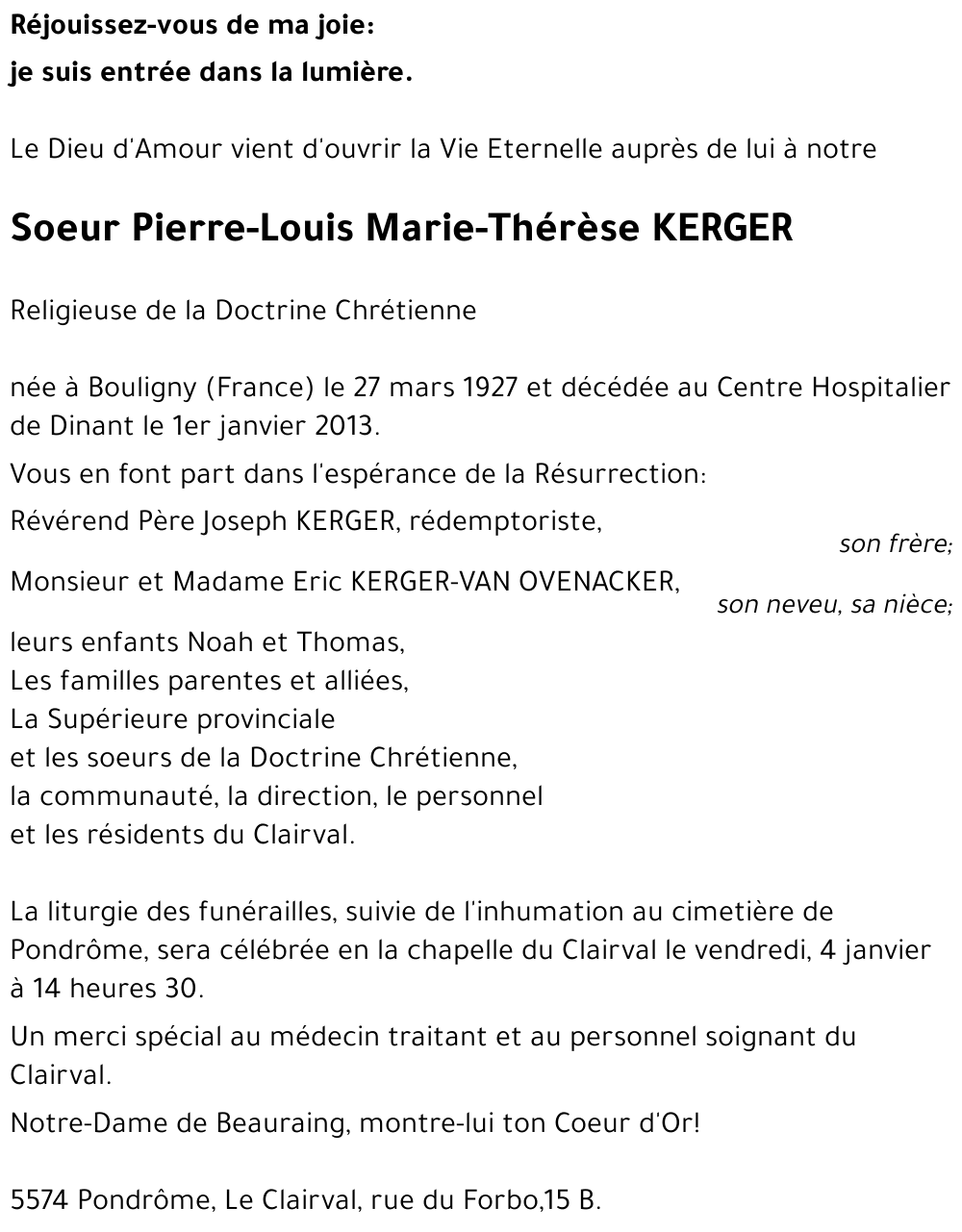 Pierre-Louis Marie-Thérèse KERGER