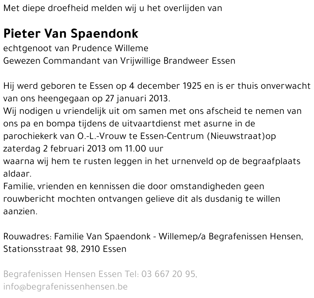 Pieter Van Spaendonk