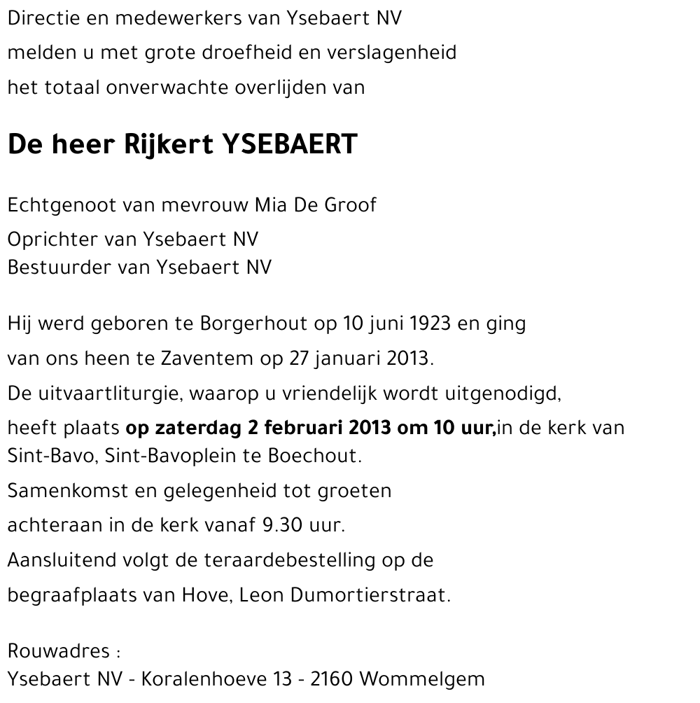 Rijkert YSEBAERT