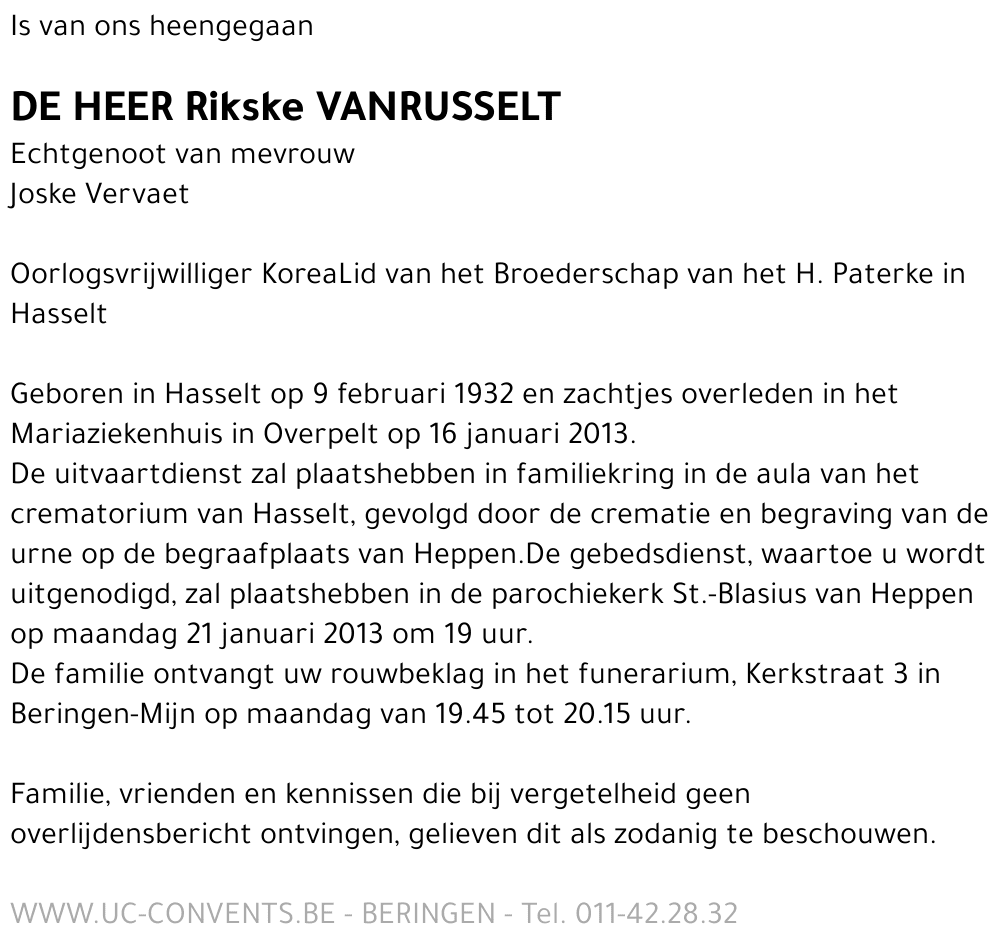 Rikske Vanrusselt