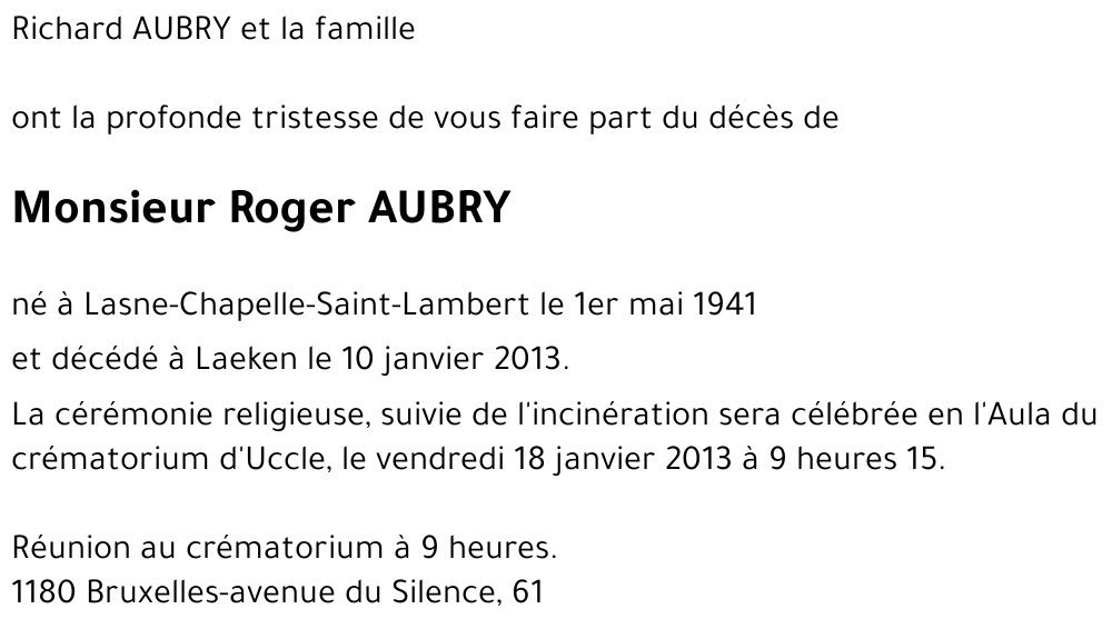 Roger AUBRY