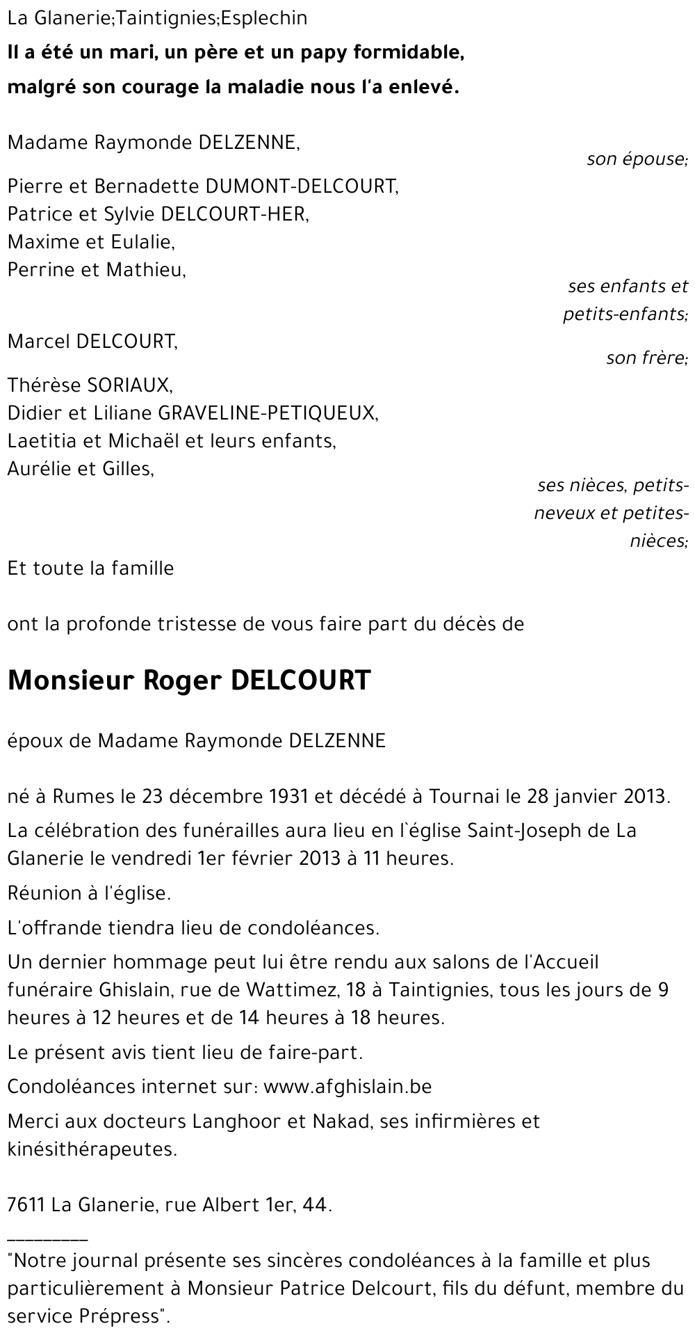 Roger DELCOURT