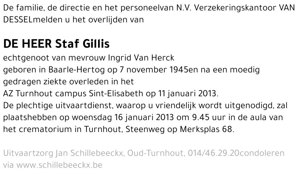 Staf Gillis