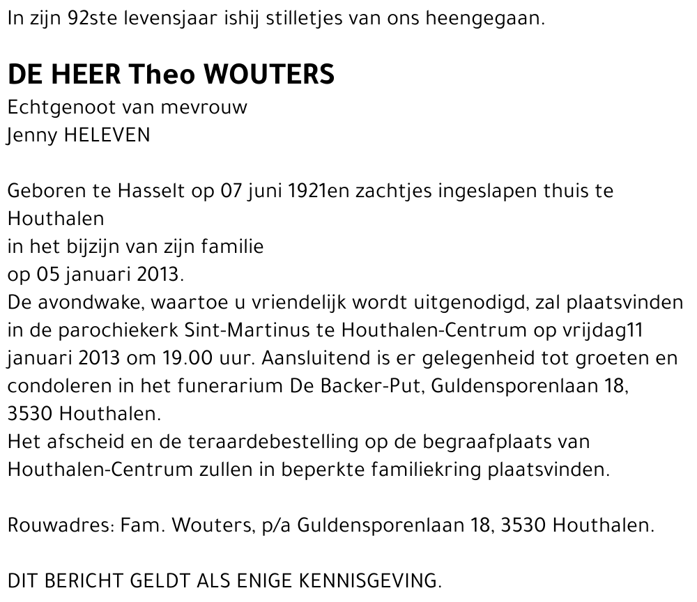 Theo WOUTERS
