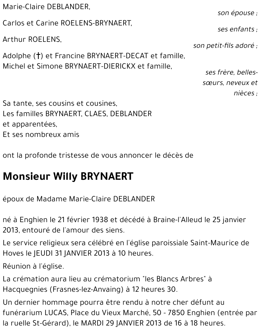 Willy BRYNAERT