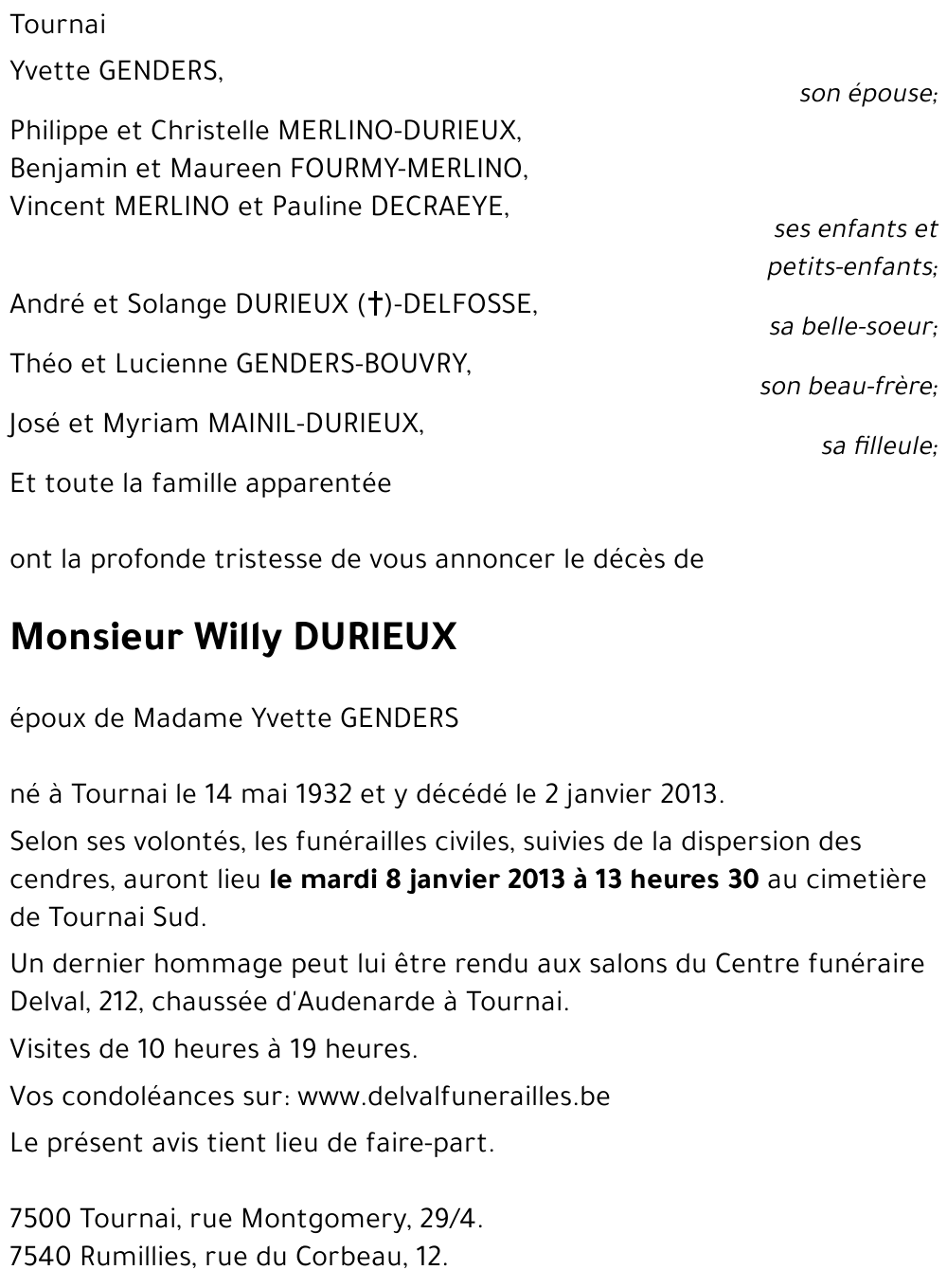 Willy DURIEUX