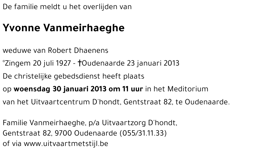 Yvonne Vanmeirhaeghe