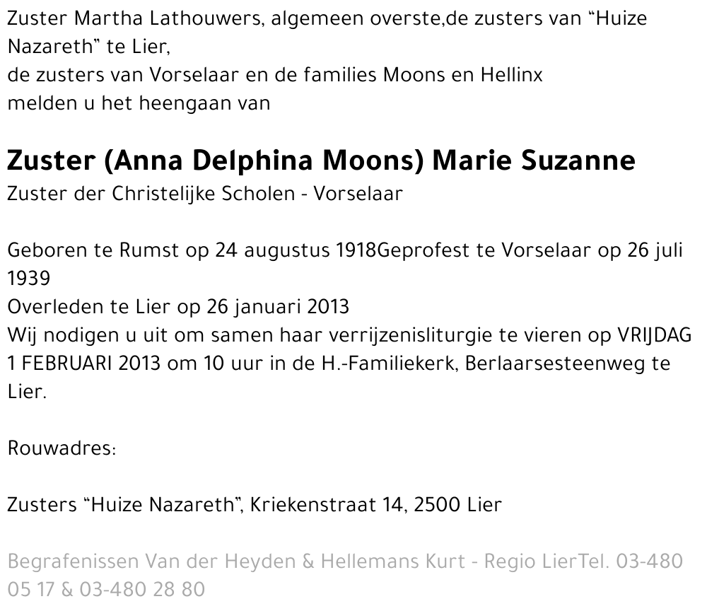 Zuster Marie Suzanne