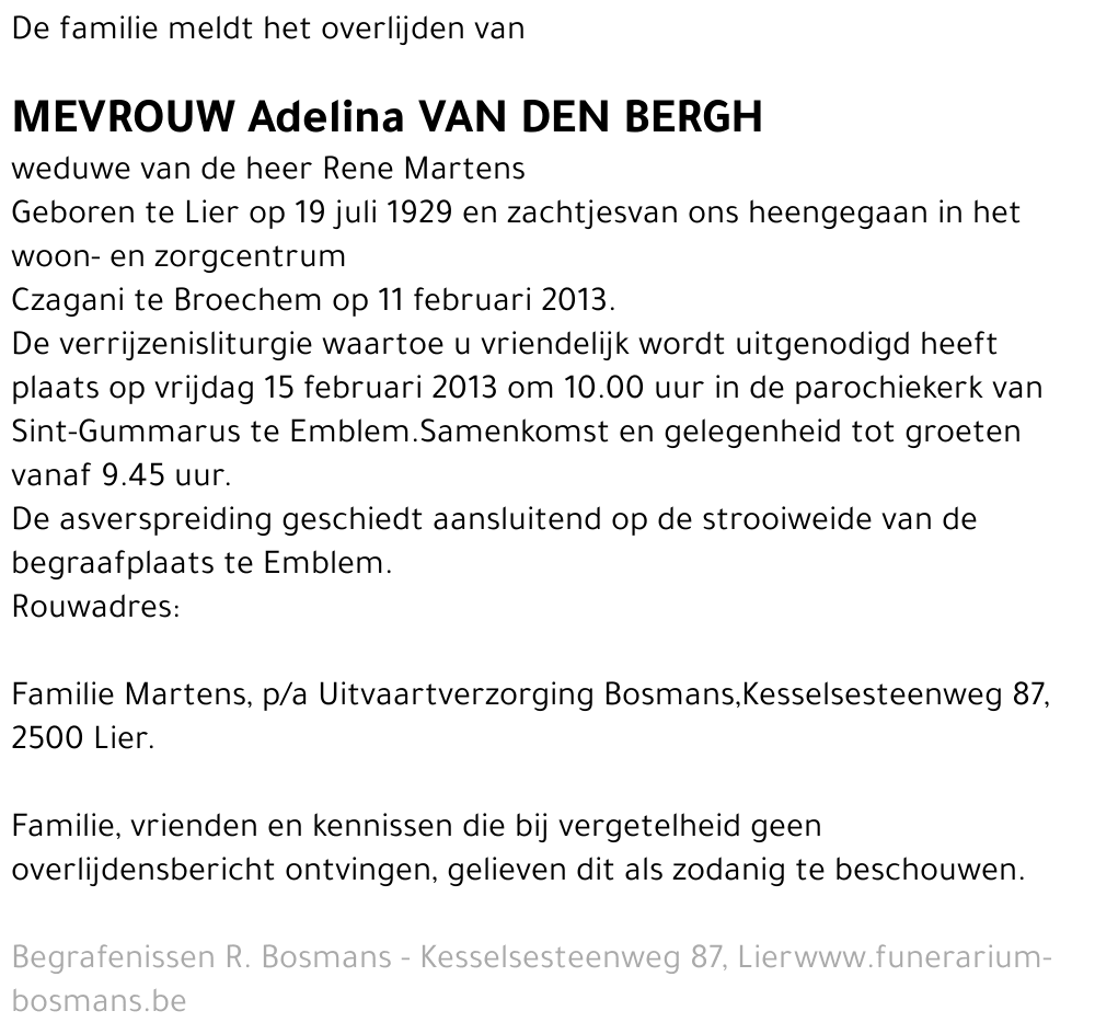 Adelina Van den Bergh