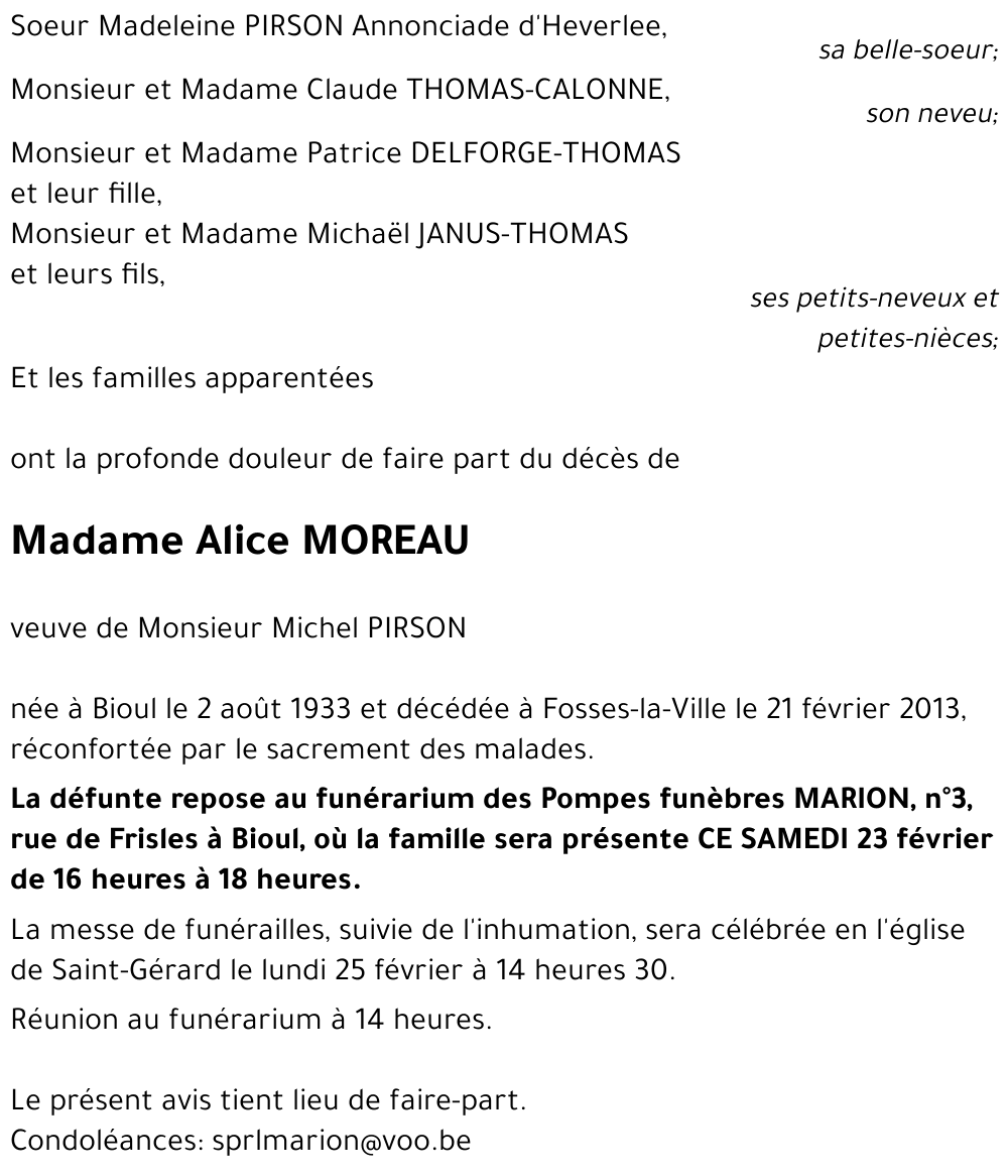 Alice MOREAU