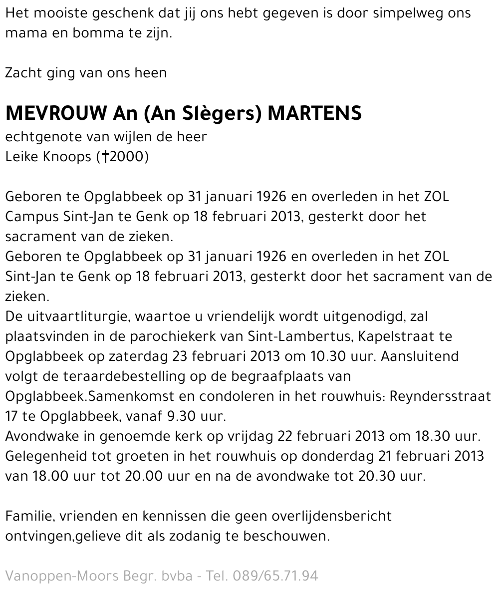 An Martens