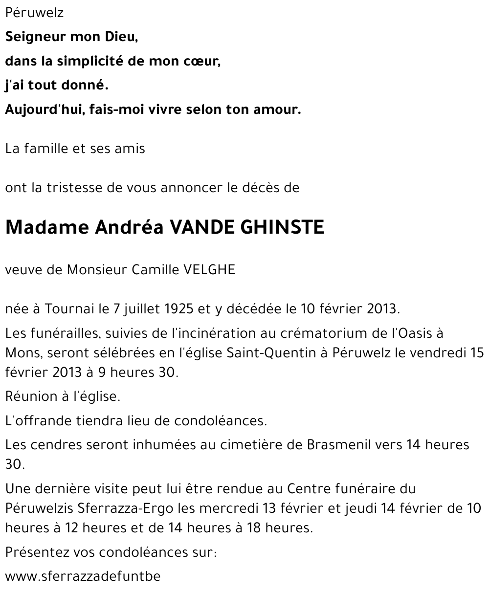 Andréa VANDE GHINSTE